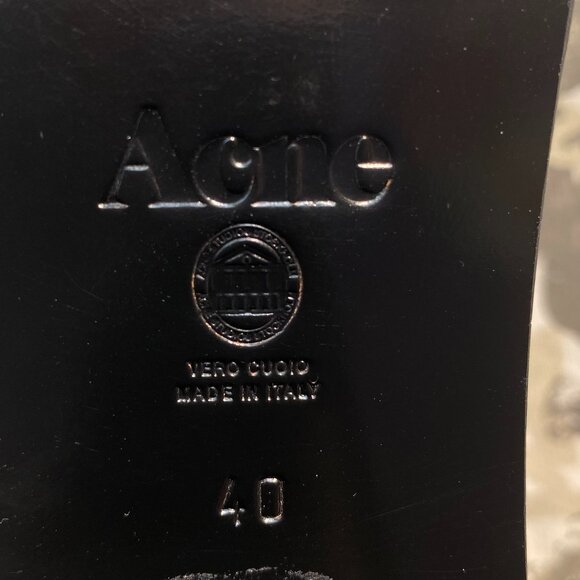 Acne Studios Cypress Black Leather Ankle Boots Sz 8.5 - Picture 10 of 14